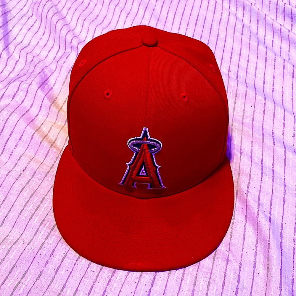 Red New Era Los Angeles Angels baseball cap